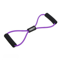  Еспандер EasyFit вісімка трубчастий, Довжина 90 см, TPR, Гума, Неопренові ручки, для фітнесу та реабілітації, Фіолетовий