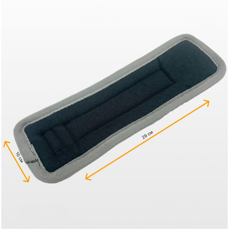 Манжета для тяги на тренажері Бубновского EasyFit, Ширина 11 см, Оксфорд, Сталь, Чорний