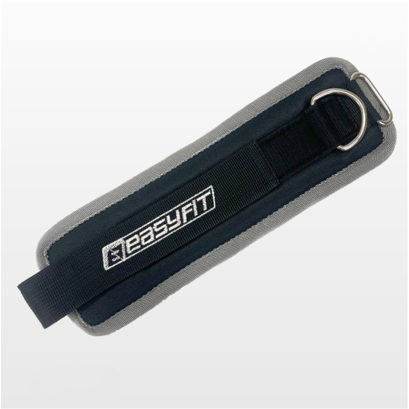 Манжета для тяги на тренажере Бубновского EasyFit, Ширина 11 см, Оксфорд, Сталь, Черный