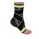Бандаж на голеностоп MadMax MFA-285 3D Compressive ankle support with strap (1шт.), Размер S, Полиамид, Эластан, Черно-салатовый