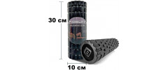 Масажний ролик EasyFit Solid Grid Roller Mini, Довжина 30 см, Діаметр 10 см, Цілісний каркас, EVA-піна з 3D масажною поверхнею, для МФР, фітнесу, йоги та реабілітації, Чорний