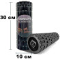 Масажний ролик EasyFit Solid Grid Roller Mini, Довжина 30 см, Діаметр 10 см, Цілісний каркас, EVA-піна з 3D масажною поверхнею, для МФР, фітнесу, йоги та реабілітації, Чорний