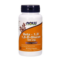 Бета-глюкан, Beta-1,3/1,6-D-Glucan, NOW Foods, 100 mg, 90 капсул