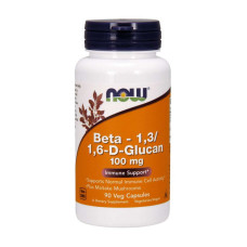 Бета-глюкан, Beta-1,3/1,6-D-Glucan, NOW Foods, 100 mg, 90 капсул