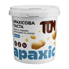 Арахисовая паста кранч с черным шоколадом и солью, "ТОМ", 500 грамм