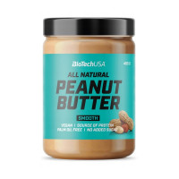 Арахисовая паста, All Natural Peanut Butter Smooth, BioTech, 400 грамм