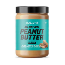 Арахисовая паста, All Natural Peanut Butter Smooth, BioTech, 400 грамм