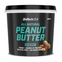 Арахісова паста All Natural Peanut Butter Crunchy, BioTech, 1 кг