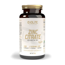 Цинк цитрат, Zinc Citrate, Evolite Nutrition, 100 капсул