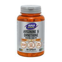 Аргінін та орнітин, Arginine & Ornithine, NOW, 100 капсул