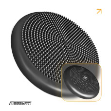 Балансувальна масажна подушка EasyFit, Діаметр 33 см, Максимальне навантаження 120 кг, Гума, Чорний