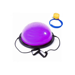 Балансировочная платформа EasyFit BOSU, Диаметр 60 см, Высота 23 см, Максимальная нагрузка 120 кг, Пластик, ПВХ, Резина, Фиолетовый