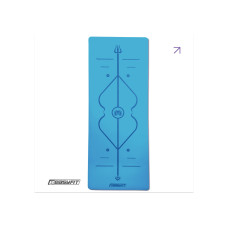 Професійний килимок EasyFit Pro для йоги, 184x68 см, товщина 5 мм, каучук, блакитний