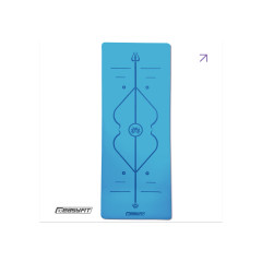 Професійний килимок EasyFit Pro для йоги, 184x68 см, товщина 5 мм, каучук, блакитний