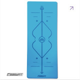 Професійний килимок EasyFit Pro для йоги, 184x68 см, товщина 5 мм, каучук, блакитний