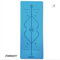 Професійний килимок EasyFit Pro для йоги, 184x68 см, товщина 5 мм, каучук, блакитний