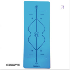 Професійний килимок EasyFit Pro для йоги, 184x68 см, товщина 5 мм, каучук, блакитний