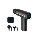 Масажний пістолет EasyFit Impact (портативний вібромасажер для тіла) з 4 насадками, 32 рівні інтенсивності, Сенсорний дисплей, Чорний, Для глибокого м'язового масажу, полегшення болю, відновлення після тренувань