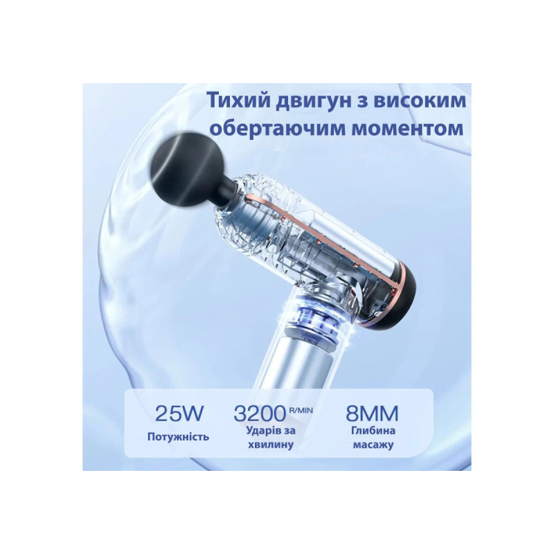 Массажный пистолет EasyFit Impact (портативный вибромассажер для тела) с 4 насадками, 32 уровня интенсивности, Сенсорный дисплей, Черный, Для глубокого мышечного массажа, облегчения боли, восстановления после тренировок