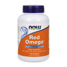 Омега-3, Red Omega, NOW, 90 капсул
