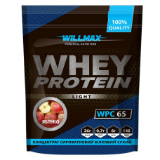 Протеин, Whey Protein Light 65%, Willmax, 1 кг (Яблоко)