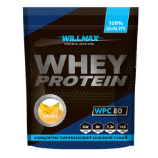 Протеин Whey Protein 80%, Willmax, 920 грамм (Банан)