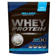 Протеин, Whey Protein Light 65%, Willmax, 1 кг (Кокос)