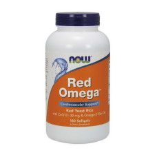 Омега-3, Red Omega, NOW, 180 капсул