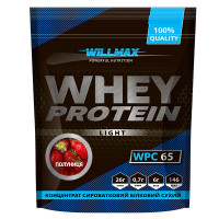 Протеин, Whey Protein Light 65%, Willmax, 1 кг (Клубника)
