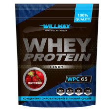 Протеин, Whey Protein Light 65%, Willmax, 1 кг (Клубника)