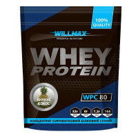Протеин Whey Protein 80%, Willmax, 920 грамм (Ананас-Кокос)