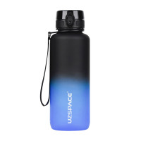 Пляшка для води, Frosted Gradient Waterbottle 3056 Black/Blue, Uzspace, 1,5 л