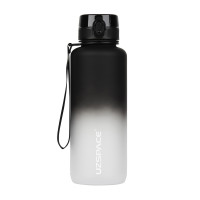 Пляшка для води, Frosted Gradient Waterbottle 3056 Black/White, Uzspace, 1,5 л