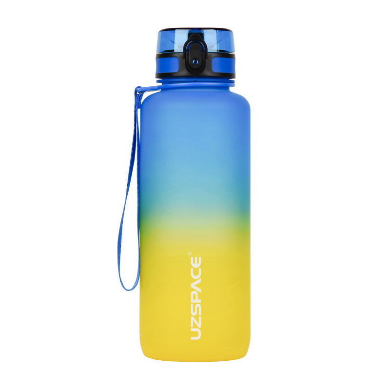 Бутылка для воды, Frosted Gradient Waterbottle 3056 Blue/Yellow, Uzspace, 1,5 л