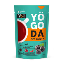 Чай без цукру, Yogoda Tea Sugar Free, 40 грам (Аронія чорноплідна, кизил та чилі)