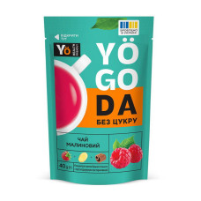 Чай без цукру, Yogoda Tea Sugar Free, 40 грам (Малиновий)