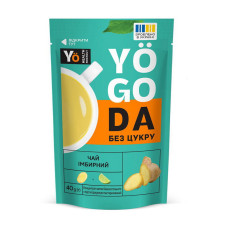 Чай без цукру, Yogoda Tea Sugar Free, 40 грам (Імбирний)