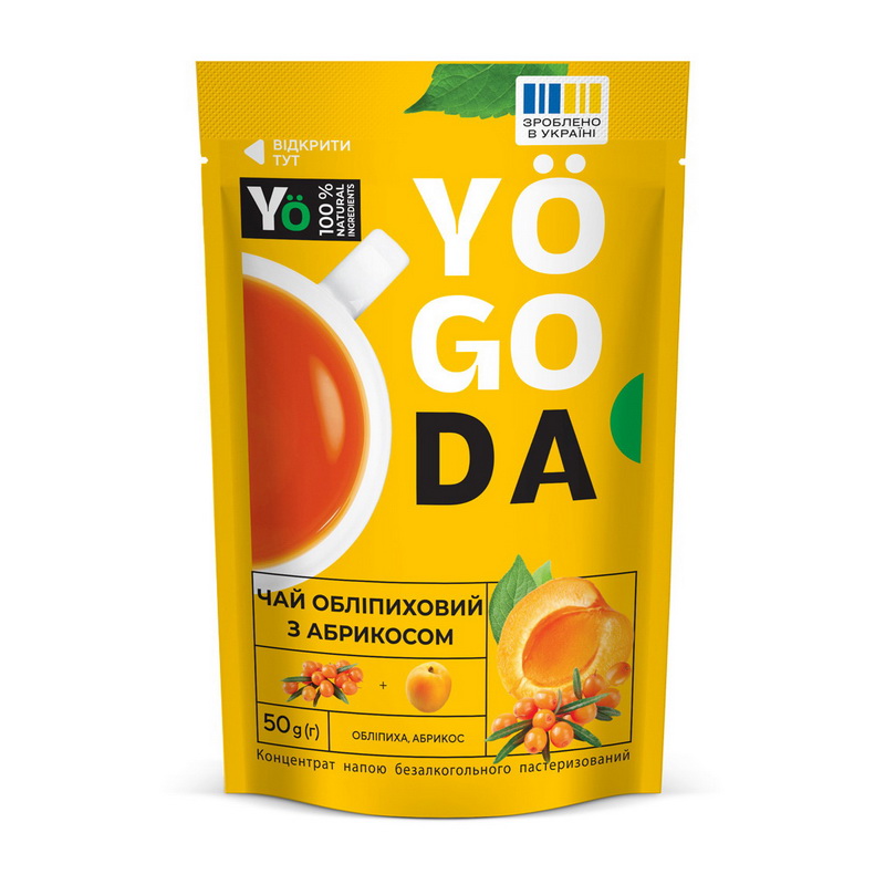 Натуральный чай, Yogoda Tea, 50 грамм (Облепиховый с абрикосом)