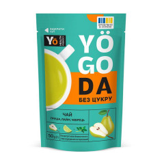 Чай без сахара, Yogoda Tea Sugar Free, 40 грамм (Груша, лайм, чебрец)