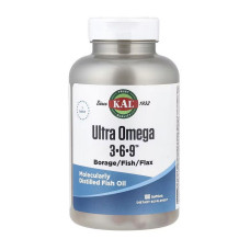 Омега-3, Ultra Omega 3-6-9, KAL, 100 капсул