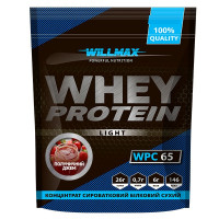 Протеїн, Whey Protein Light 65%, Willmax, 1 кг (Полуничний джем) 
