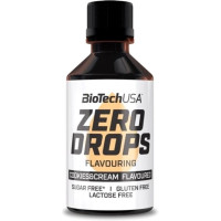 Ароматизатор с подсластителем без сахара, Zero Drops, BioTech, 50 мл (Печенье-крем)