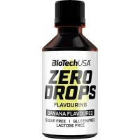 Ароматизатор з підсолоджувачем без цукру, Zero Drops, BioTech, 50 мл (Банан)