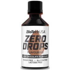 Ароматизатор з підсолоджувачем без цукру, Zero Drops, BioTech, 50 мл (Чорний шоколад)