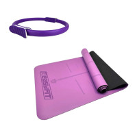 Набір для йоги №3 "Гнучкість і баланс PRO 2в1". Склад набору: професійний килимок та кільце для пілатесу 