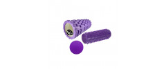 Набір для МФР: Масажний циліндр EasyFit Spindle з шипами + Масажний ролик EasyFit Grid Roller 33 см v.1.1 + Масажний м'ячик EasyFit TPR 6 см