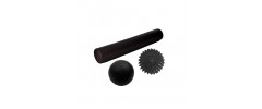Набір для йоги: Масажний ролик EasyFit Foam Roller 90 см + Масажний м'ячик EasyFit каучук 6.5 см + Масажний м'ячик EasyFit PVC 9 см жорсткий