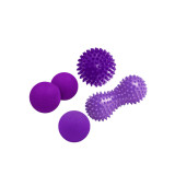 Набор для МФР: Массажный мячик EasyFit TPR двойной 12х6 см + Массажный мячик EasyFit Goober с шипами + Массажный мячик EasyFit TPR 6 см + Массажный мячик EasyFit PVC 9 см жесткий 