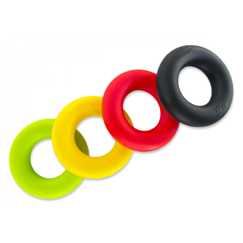 Набір для фітнесу "Стійкість і витривалість PRO 5в1". Склад набору: балансувальна масажна подушка, гумові петлі (3в1), фітбол, гумові кільця (5в1) + кистьовий еспандер у подарунок