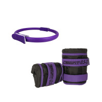 Набор для йоги и пилатеса EasyFit №2 "Гармония движения 2в1". Состав набора: Утяжелители для ног и рук EasyFit (наборные, пара) и кольцо для пилатеса